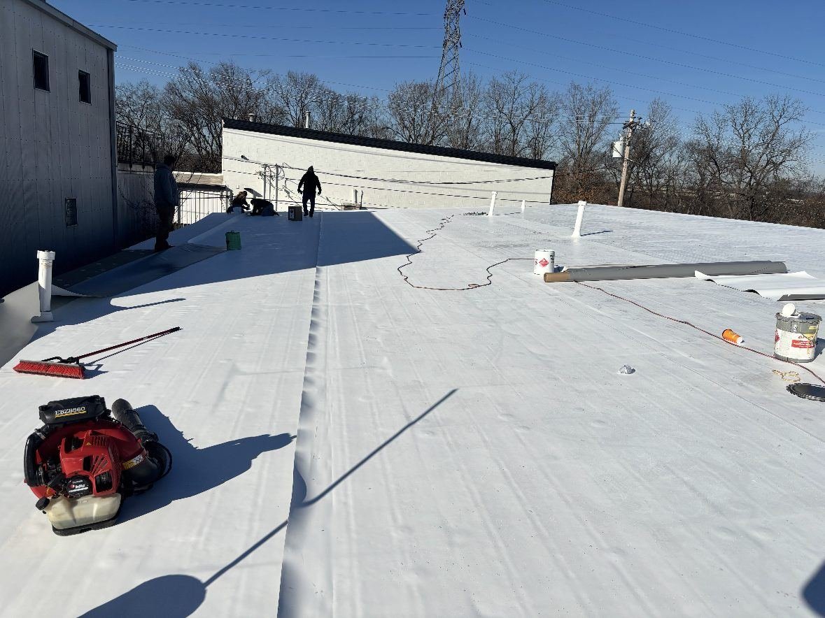 Commercial roof installation in Hendersonville